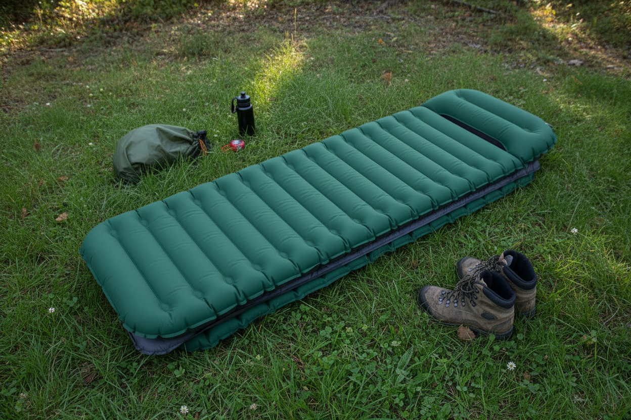 Camp & Go Inflatable Camping Mattress green – lightweight camping air pad
