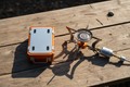 BlazeKit Folding Camping Stove flat lay – ultralight portable backpacking stove 120g