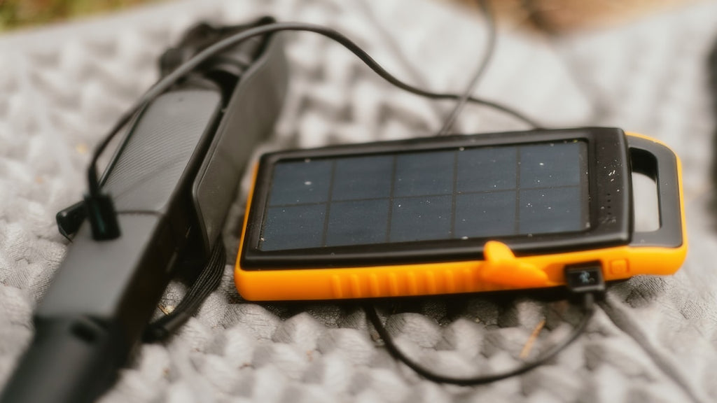Portable solar charger for camping and outdoor use